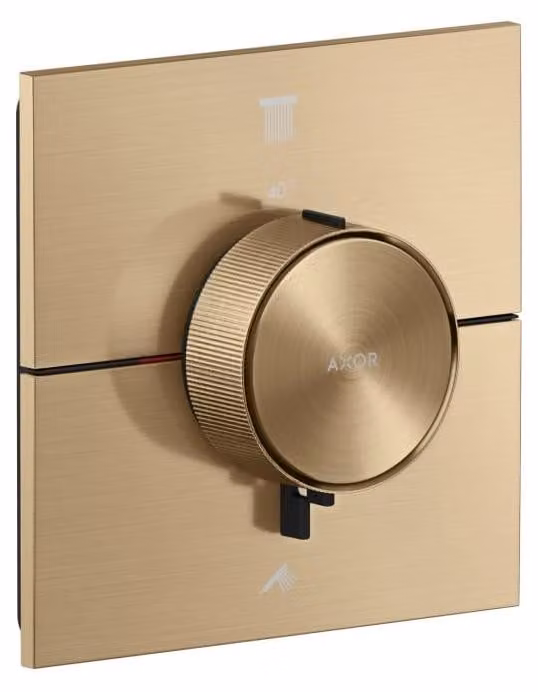 Axor ShowerSelect ID thermostaat inbouwmodel vierkant met 2 aansluitingen geborsteld brons