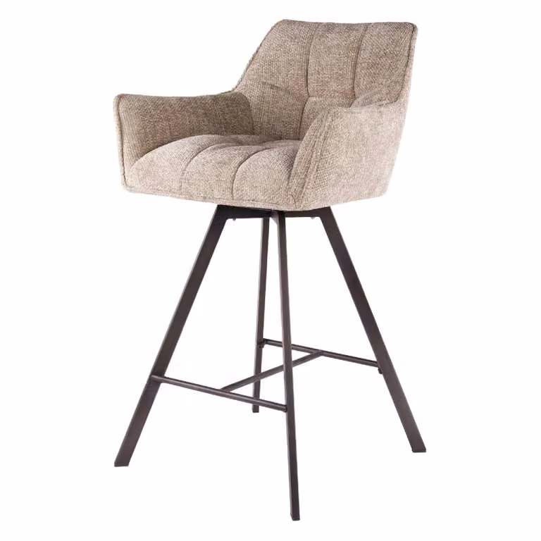 Set van 2 Nest of Nora Elda Barstoelen met armleuning en draaibaar functie - Zand