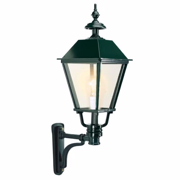Vierkante wandlamp Bergen nostalgie van KS Verlichting in zwart