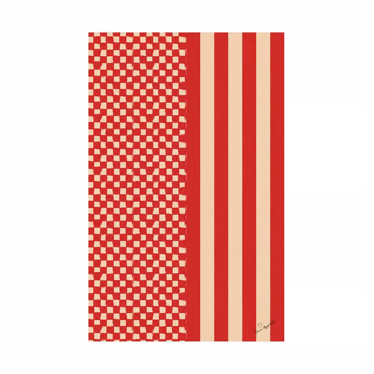 Byon Love tafelkleed Rood-zand B: 280 cm, D: 150 cm