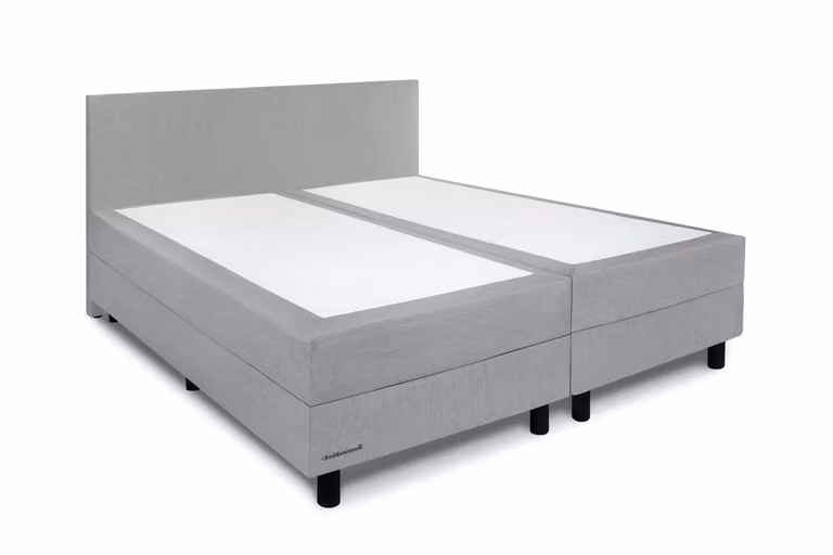 Beddenleeuw Boxspring Isabella Zilvergrijs B/D/H: 100 x 220 cm