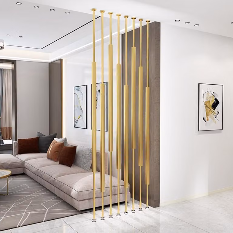 Metalen Paravent met Latten als Kamerverdeler voor Woonkamer, Kantoor of Slaapkamer, 200 cm