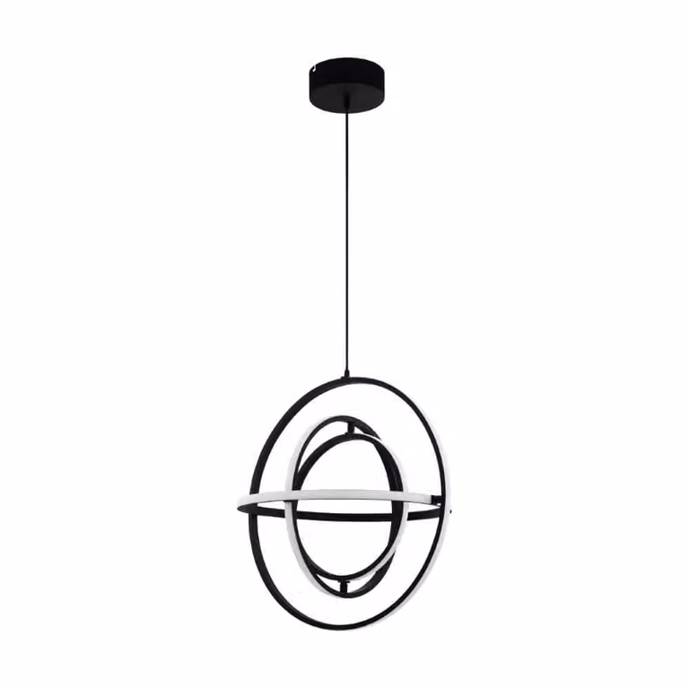 Eglo Retornio Zwarte Ronde Hanglamp met LED Warm Wit Licht Ø 58 cm