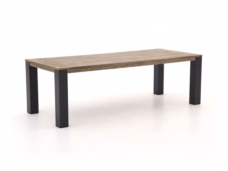 ROUGH Furniture Tuineettafel ROUGH van Teakhout, Rechthoekig, Bruin/Grijs