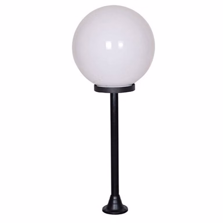 Lyora Bolstaande vloerlamp Bolano wit met opaal bol - Hoogte: 241 cm