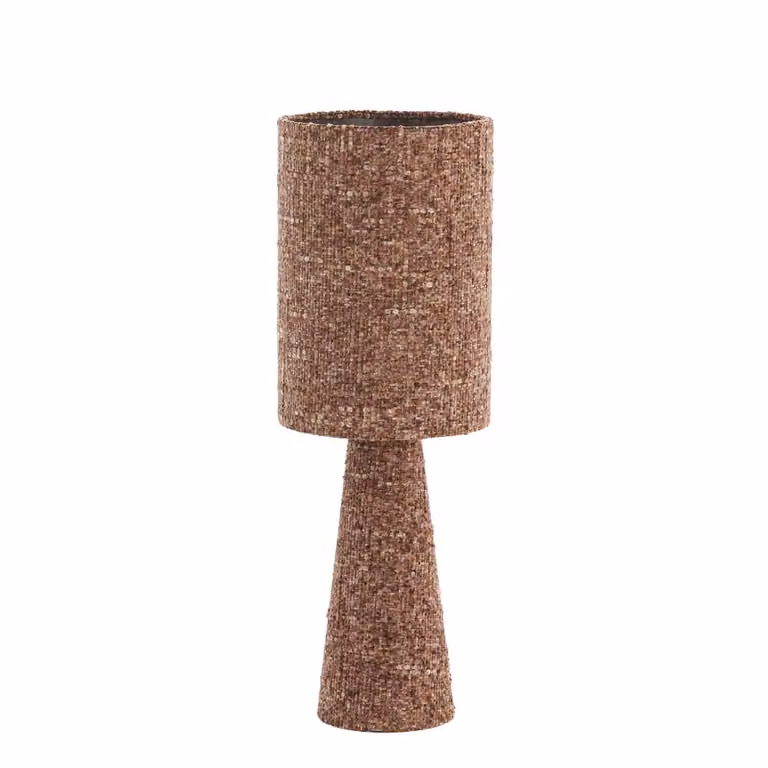 Light & Living Micky Tafellamp Bouclé - Rood - Hoogte: 58 cm