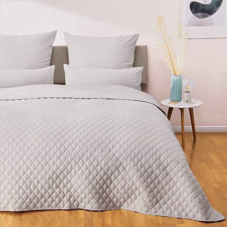 Blumtal Bedsprei Lichtgrijs - 240 x 260 cm - Oek-TEX gecertificeerd
