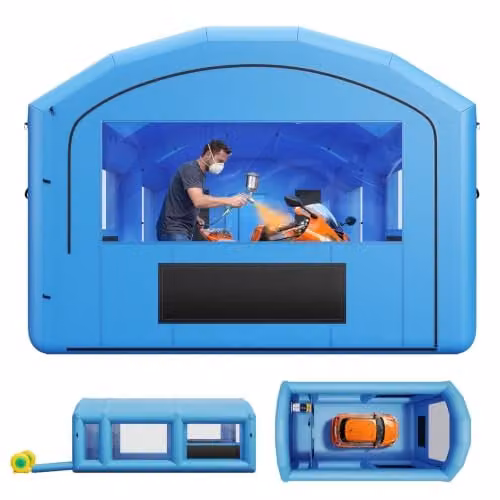VEVOR Opblaasbare Spuitcabine Blauw, B/D/H: 700 x 400 x 275 cm