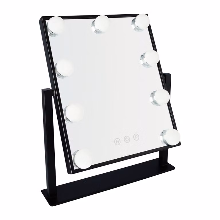 LYVION Make-up spiegel met LED-verlichting - Zwart - Tafelspiegel