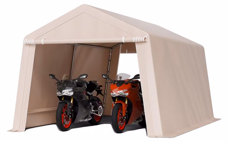 VEVOR Tuinhuis Carport Grijs B: 305 cm, D: 457 cm, H: 243 cm