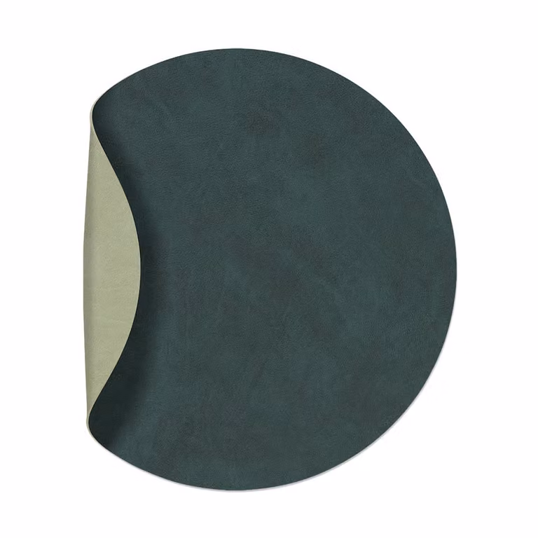 LIND DNA Nupo placemat circle keerbaar M - Dark green-olive green