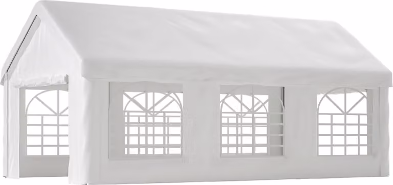 Novavision Carport met tentstructuur en dubbele rolluiken, 3 x 6 meter