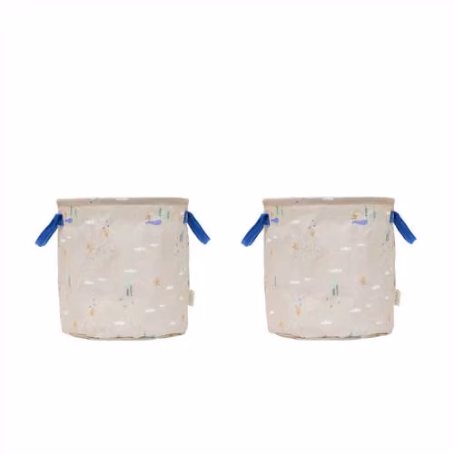 OYOY Mini opbergmand Foxy voor kinderen, set van 2, textiel, solid