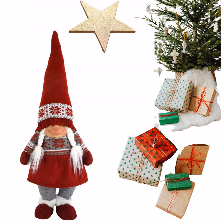 Grote Kerstman Gnome Decoratie 70cm - Scandinavische Stijl