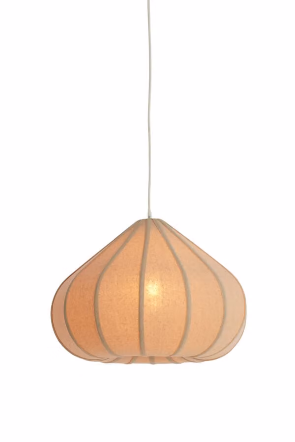Light & Living Zubeda hanglamp beige linnen B: 50 cm, H: 34 cm