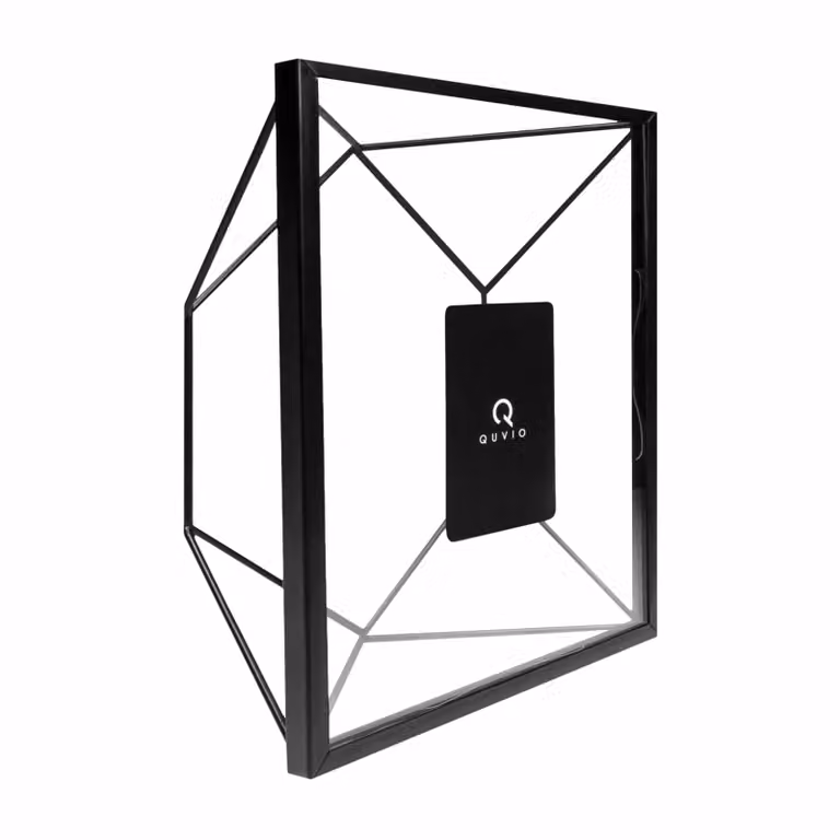 QUVIO Fotolijst Hexagon Zwart B: 8 cm, D: 17,5 cm, H: 23 cm