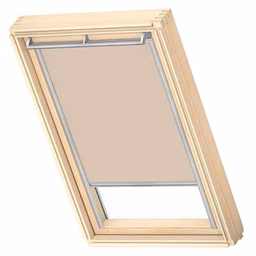 VELUX Verduisterend Rolgordijn Beige met Grijze Geleiders PK04