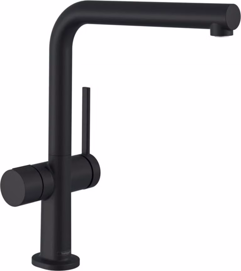 Hansgrohe TALIS M54 éénhendel spoelbakmengkraan met afsluitventiel voor apparatuur, 1 straal, matzwart