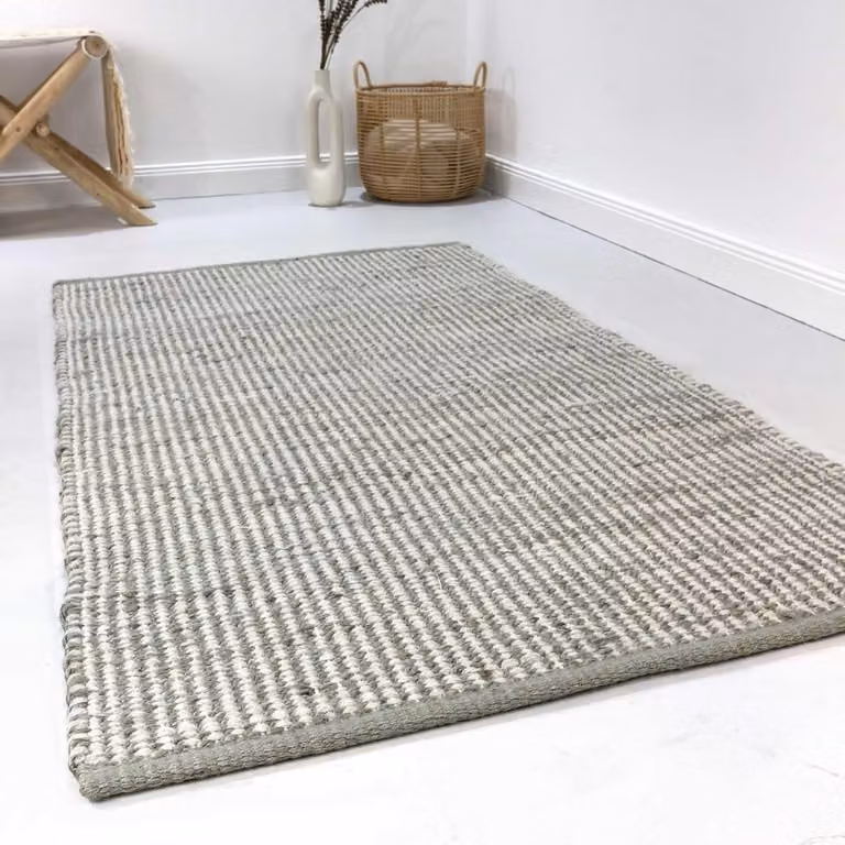 Esprit Kelim laagpolig tapijt GOBI grijs gestreept B/D: 130 x 190 cm
