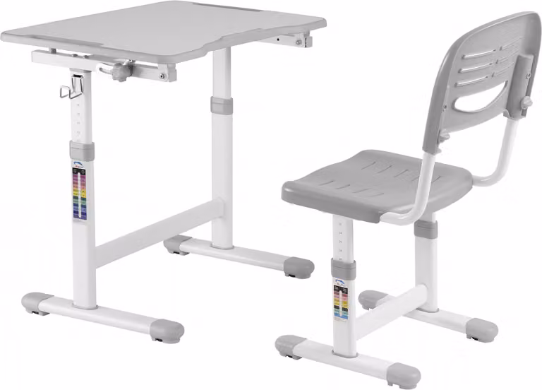 VDD Ergonomisch kinderbureau met bureaustoel en verstelbaar kantelblad