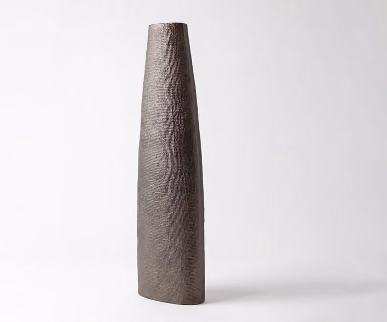 DELIFE Vaas Conico Hämatit Gegoten Aluminium B: 20 cm, D: 11 cm, H: 69 cm
