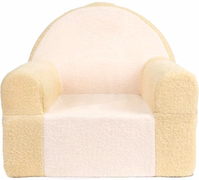 KAD Kinderzetel Kindersofa Beige Velvet B/D/H: 50 x 44 x 47 cm