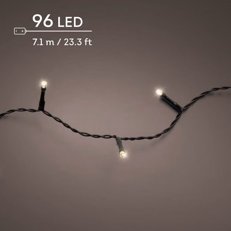 Lumineo Kerstverlichting Twinkle Warm Wit met 96 Lampjes