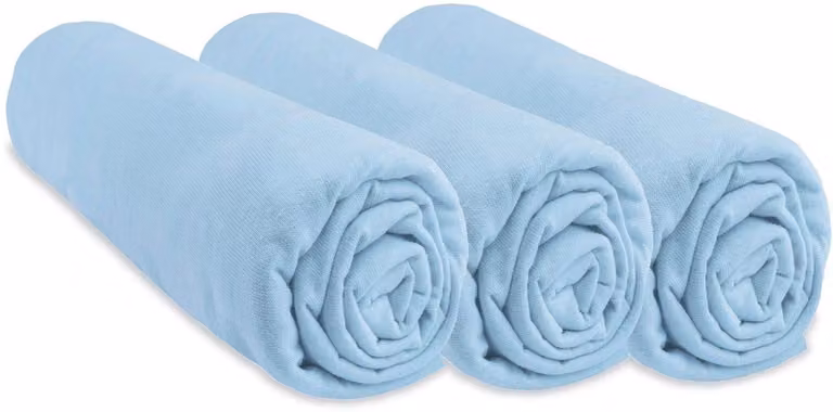 Omgoods Set van 3 Hypoallergene en Ademende Fitted Sheets voor Babybedden