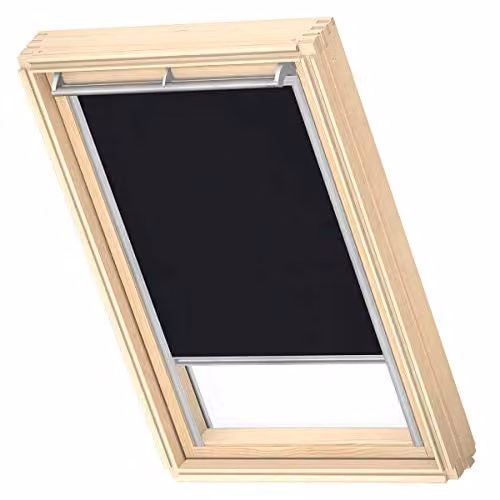 VELUX Lichtdoorlatend Rolgordijn RFL met grijze geleiders, P08, Zwart