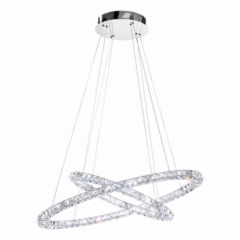 Eglo Toneria Stars of Light Kristallen Hanglamp - Chroom en Transparant