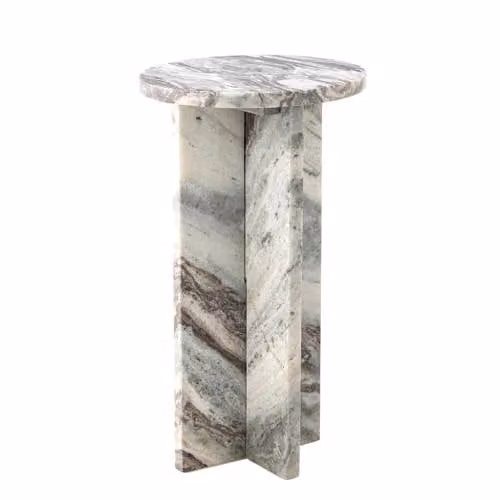 Bloomingville Jasmia ronde bijzettafel marmer naturel Ø30 cm