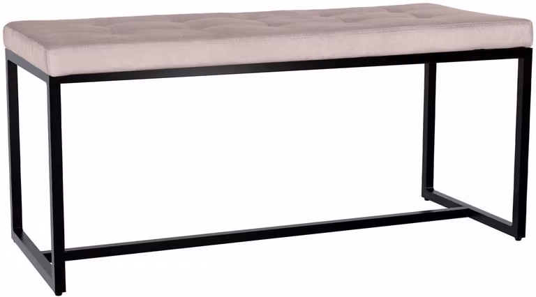 CLP Barci 2-zitsbank, moderne fluwelen bank met zwart ijzeren frame, lichtgrijs