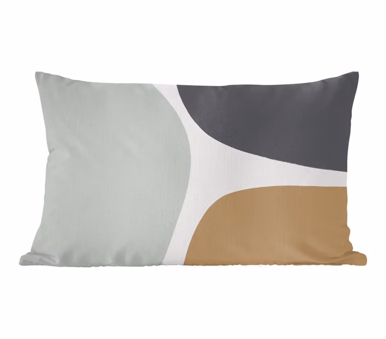 PillowMonkey Sierkussens Pastel Minimalisme Design B/D: 60 x 40 cm