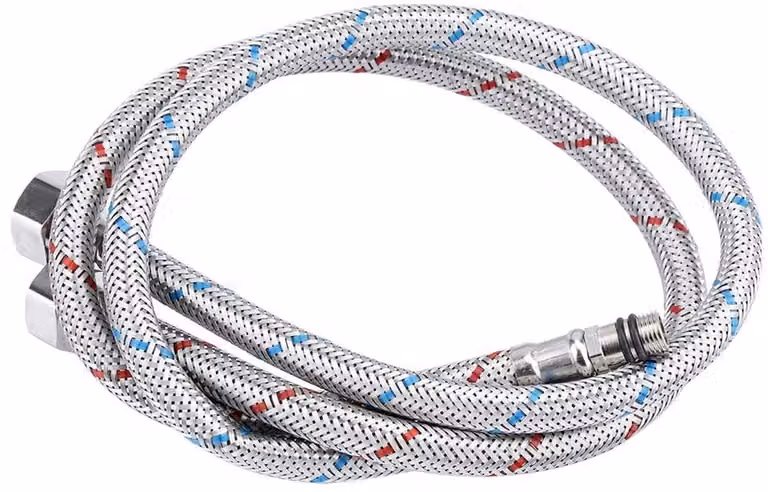 Jhubersproducts Roestvrijstalen kraantoevoerleidingen - Zilver - 60 cm