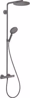 Hansgrohe Raindance S douchekolom 240 1jet PowderRain EcoSmart+ met thermostaat, geborsteld zwart chroom
