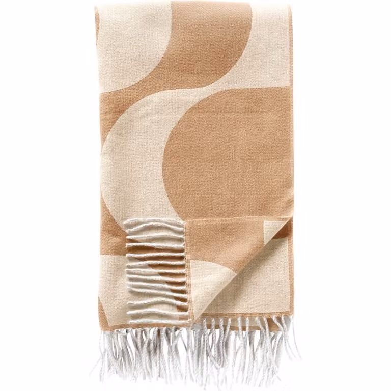 Plaid Swirl Irish Cream 140 x 180 cm van Budget Home Store