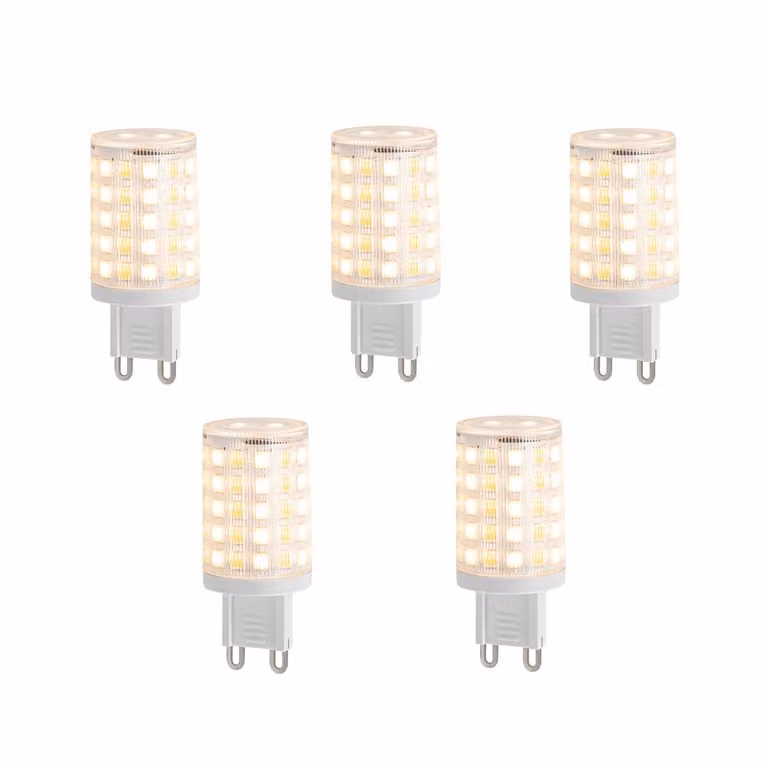 LUUMR Set van 5 Smart G9 dimbare LED lampen, Capsule, Wit/Transparant, 2.5W, 1250 lm, Zigbee