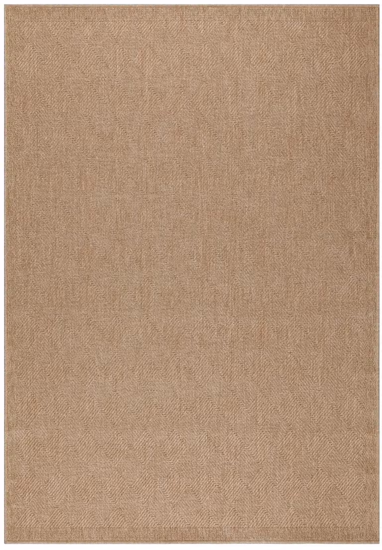 Dhaka Buitenkleed met ruitpatroon in beige, 160 x 230 cm