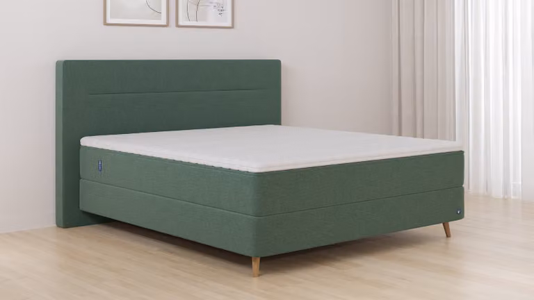 BRUNO Original boxspring in mosgroen, B/D/H: 240 x 200 cm