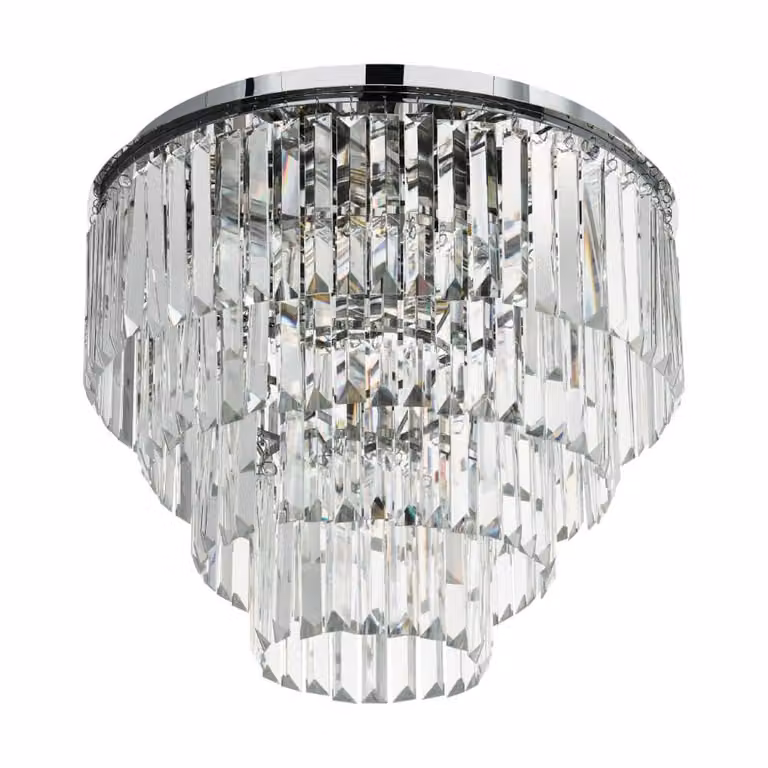 Stars of Light Agrigento plafondlamp met kristal en chroom, Diameter: 50 cm
