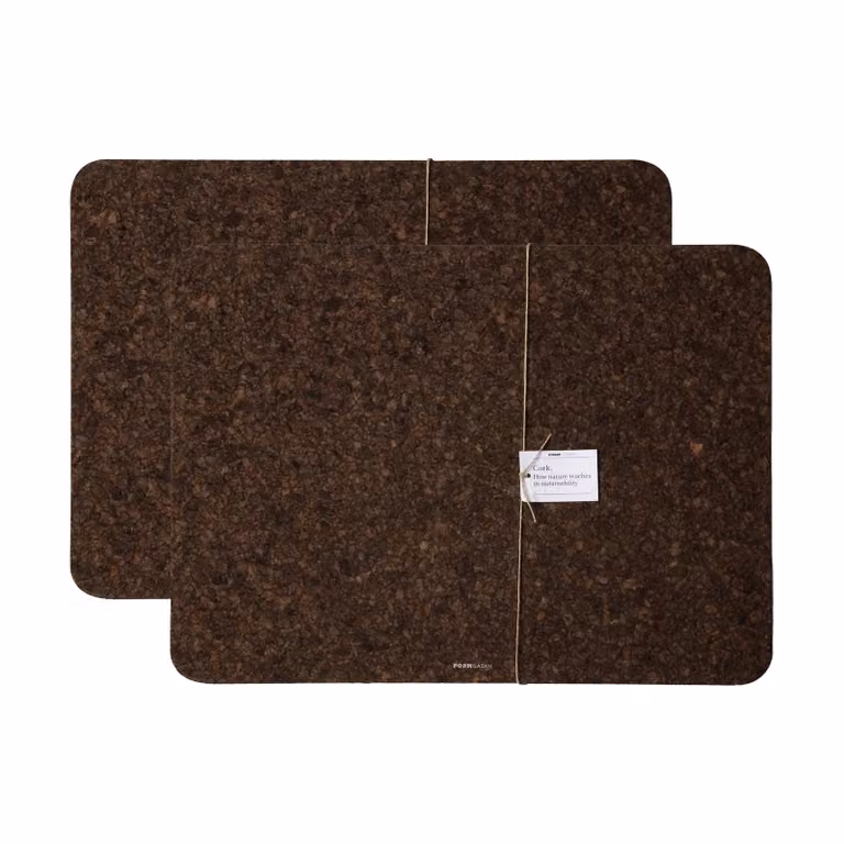 Formgatan Placemat Cork 2-pack Smoked B/D: 40 x 30 cm
