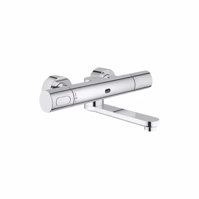 Grohe Eurosmart CE Elektronische Wastafelkraan met Thermostatische Wandmontage, Uitloop 230 mm, 6V, Chroom - 36333000