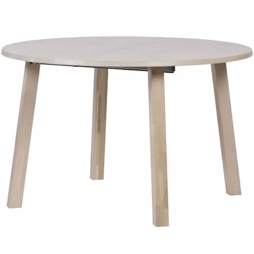 WOOOD Janne Uitschuifbare Ronde Eettafel van Eikenhout - Grijs - Diameter: 120 cm