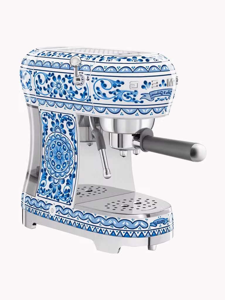 Smeg Espresso machine Dolce & Gabbana Blue Mediterraneo