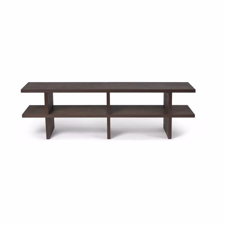 Ferm Living Kona bankje in Dark Stained Oak Veneer, Bruin