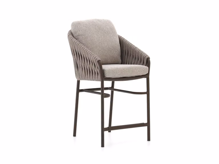 SUNS Nappa Barkruk voor in de tuin met Rope in Taupe/Beige
