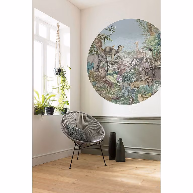 home24 Vlies-fotobehang Animal Kingdom Multicolour B: 125 cm, H: 125 cm