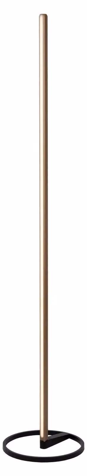 Lucide BRAGA LED vloerlamp in bruin en goud/messing met dimfunctie en instelbare kleurtemperatuur, Hoogte: 155 cm, Diameter: 30 cm