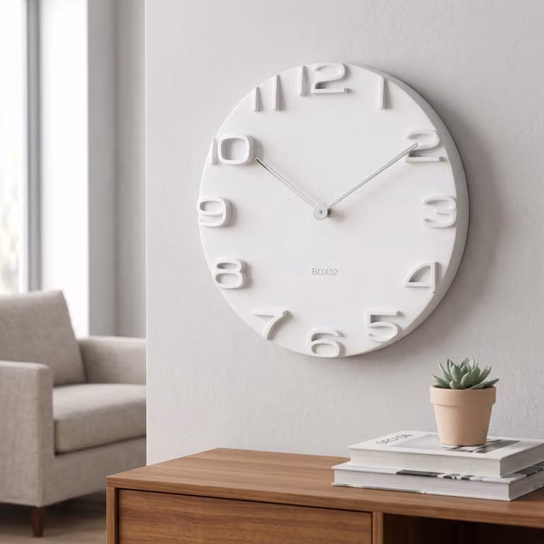 Karlsson Wandklok On The Edge Modern Rond Wit Metaal Ø 42 cm