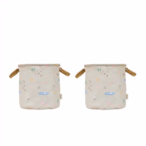 OYOY Mini opbergmand Deer & Duck voor kinderen, set van 2, textile, solid